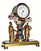 C.1900 French, table timepiece in Asian motif, small 8-day platform movement. 