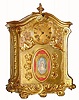 C.1890 French, ormolu mantel clock, 8-day time and bell strike. 