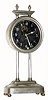 C.1921, English GRAVITY clock, the clock driven by its own weight, and raised each day along a ratcheted upright, and with exposed escapement and compound bar-bell pendulum. 