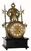C.1900, Japy Freres and Cie, "Knight" figural mantel clock, 8-day time/strike. 