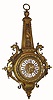 C.1890, French, Large Brass Wall Cartel clock with restorations. 