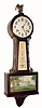 C.1932, New Haven Clock Co., "Whitney", 8-day time/strike banjo clock. 
