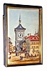 C.1915, Swiss, Novelty Desk Clock "La Tour de l'Horloge", as-found with broken set stem. 