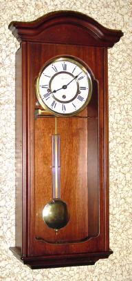 C.2000, German, Hermle Walnut veneer wall clock, Westminster chime. — Antique Clocks Price Guide
