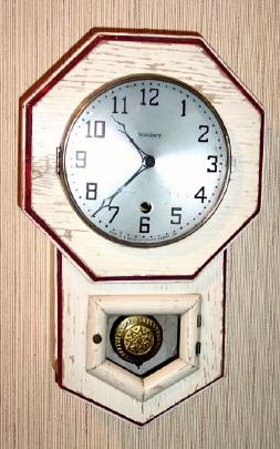 C.1929, Waterbury, Daintie No. 2, 8-day mini drop octagon timepiece. — Antique Clocks Price Guide