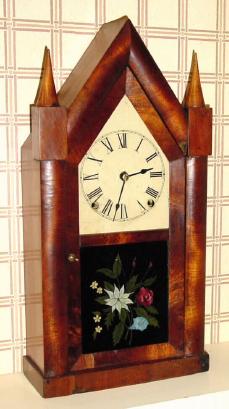 C.1855, Chauncey Jerome, New Haven, 8-day steeple, Mather inventory number 742. — Antique Clocks Price Guide