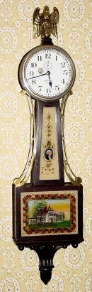 C.1925, Waltham MINI BANJO, Mt. Vernon tablets, porcelain dial with up/down indication. — Antique Clocks Price Guide