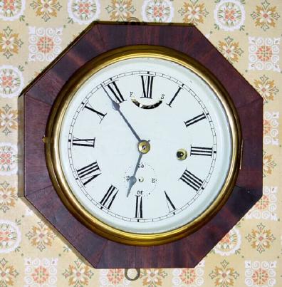 C.1870, Unsigned, probably Jerome and Co mini octagon gallery, 30 hour, restored. — Antique Clocks Price Guide