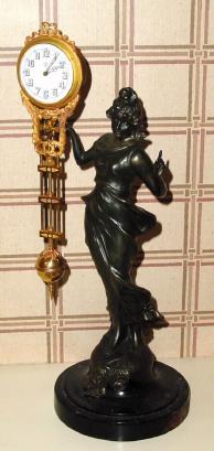 C.1910, German, Junghans, DIANA swinging arm clock, 8-day time only. — Antique Clocks Price Guide