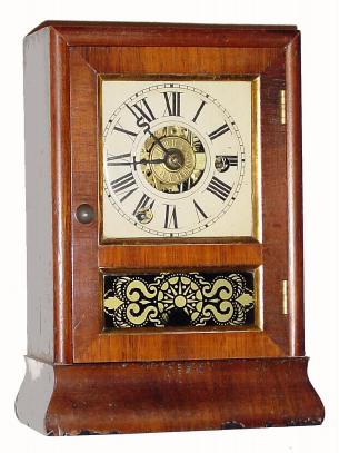 C.1860, Seth Thomas Clock Co., Cottage "C", 30-hour time/alarm flat top cottage timepiece. — Antique Clocks Price Guide