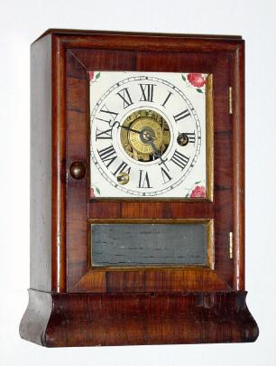 C.1860, Seth Thomas Clock Co., Cottage "C", 30-hour time/alarm flat top cottage timepiece. — Antique Clocks Price Guide