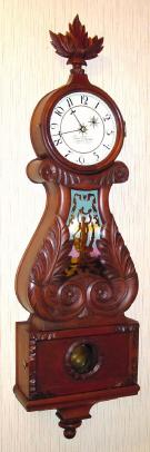 C.1993 (dated movement) Unknown Boston area box lyre with Stennes dial. — Antique Clocks Price Guide
