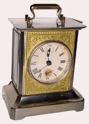 C.1910, German, Alarm clock with musical movement. — Antique Clocks Price Guide