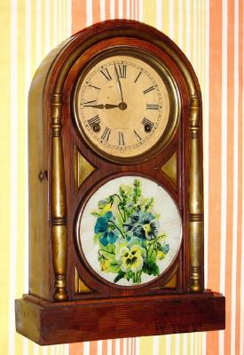 C.1900, Japan, Sankosha, 8-day time/strike shelf clock, copy of the Chicago model. — Antique Clocks Price Guide