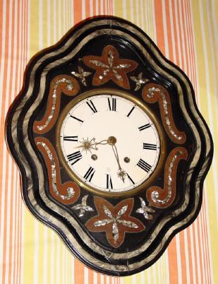 C.1890, French, 8-day time/strike Morbier bakers wall clock. — Antique Clocks Price Guide