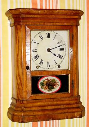 C.1880, Seth Thomas, ST. LOUIS, 8-day time and strike, ash veneer mantle clock. — Antique Clocks Price Guide