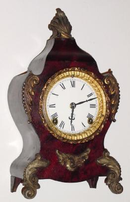 C.1904, Ansonia Clock Co., "Calais", 8-day time/strike enameled iron mantel clock. — Antique Clocks Price Guide
