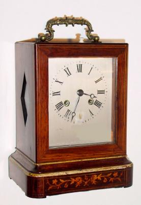 C.1840, French, Delhaye, a' Boulogne, Portable Rosewood clock with silk thread suspension. — Antique Clocks Price Guide