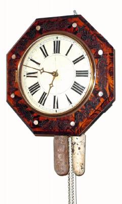 C.1870, German, 30-hour time and strike "wag" wall clock. — Antique Clocks Price Guide