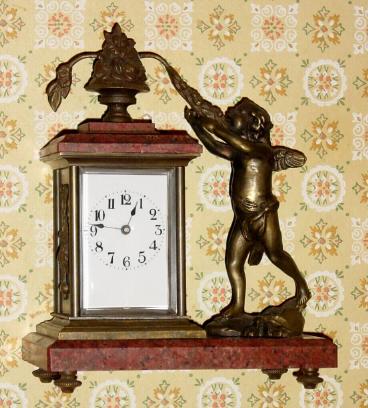 C.2001 Chinese, 8-day marble figural desk timepiece. — Antique Clocks Price Guide