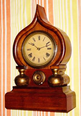 C.1880, E. Ingraham and Co., "Oriental", 8-day time/strike shelf clock. — Antique Clocks Price Guide
