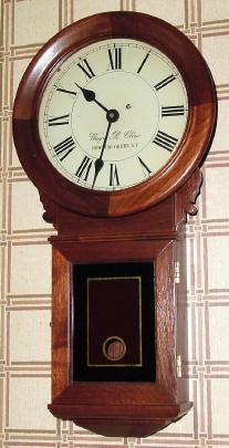 C.2001, Wayne R. Cline, Bowling Green, KY, mini No. 70 regulator, in walnut, with 8-day lever movement. — Antique Clocks Price Guide