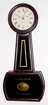 C.1850, Howard and Davis, Boston, No. 4 Banjo, with lighthouse tablet. — Antique Clocks Price Guide