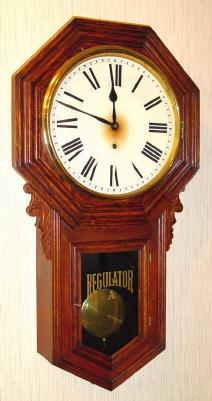 C.1905, Ansonia, REGULATOR B, in oak, 8-day, time only. — Antique Clocks Price Guide