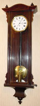 C.1855, Austrian, F. Muller, in Wien, small 1-weight timepiece in a grained case with one piece dial, smooth spun bezel and early beat scale. — Antique Clocks Price Guide