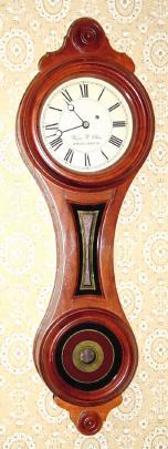 C.2000, Wayne R. Cline, Bowling Green, KY, mini No. 9 regulator (figure 8), in cherry, with 8-day lever movement. — Antique Clocks Price Guide