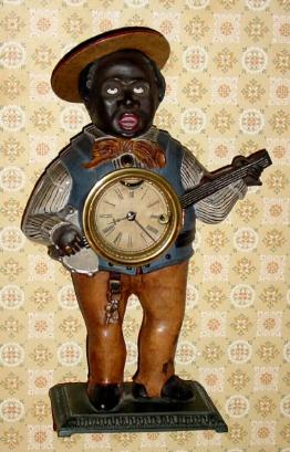 C.1865, Bradley and Hubbard, "Sambo", 30-hour winker or blinking eye timepiece. — Antique Clocks Price Guide