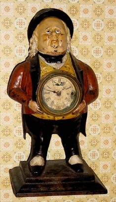 C.1865, Bradley and Hubbard, "John Bull", 30-hour winker or blinking eye timepiece. — Antique Clocks Price Guide