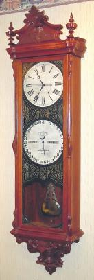C.2000, Walt Honeck, Repro Ithaca No. 1 Regulator calendar in walnut, serial No. 4. — Antique Clocks Price Guide
