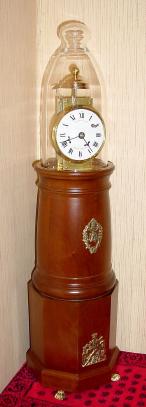 C.2004, Wayne R. Cline, Bowling Green, KY, repro Willard Lighthouse clock, one-weight, time with passing bell strike, with glass dome over movement. — Antique Clocks Price Guide
