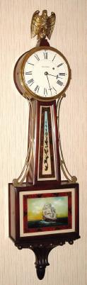 C.1928, Waltham Watch Co., Willard style 8-day weight banjo, serial 32620. — Antique Clocks Price Guide