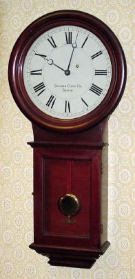 C.1918, Chelsea Clock Co., "No. 1 Pendulum" office regulator in Cherry. — Antique Clocks Price Guide