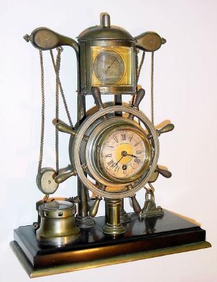 C.1880, French, Marine Theme Clock from the industrial series, 8-day time. — Antique Clocks Price Guide