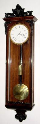 C.1840, Austrian, Biedermeier 1-wt wall timepiece, 8-day, in a rosewood veneered case. — Antique Clocks Price Guide