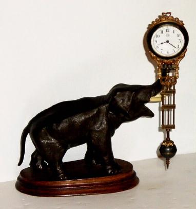 C.1905, German, Junghans, Elephant swing clock, 8-day time. — Antique Clocks Price Guide