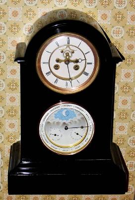 C.1890, Japy Freres, 8-day time and bell strike double dial perpetual calendar clock. — Antique Clocks Price Guide