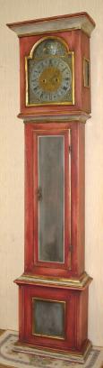 C.1791 (dated) Danish Tall clock, 8-day, time and strike, brass dial with painted case. — Antique Clocks Price Guide