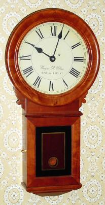 C.2001, Wayne R. Cline, Bowling Green, KY, mini No. 70 regulator, in cherry, with 8-day lever movement. — Antique Clocks Price Guide