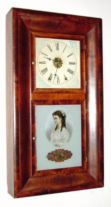C.1870, Waterbury Clock Co., 8-day time/strike, double door OOG shelf clock. — Antique Clocks Price Guide