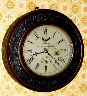 C.1865, S. B. Jerome and Co., New Haven, small leather covered "marine timepiece", with original Welch movement. — Antique Clocks Price Guide