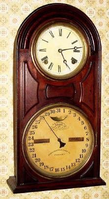 C.1870, Ithaca Calendar Clock Co., Variant of the Model No. 5, 8-day with strike. — Antique Clocks Price Guide