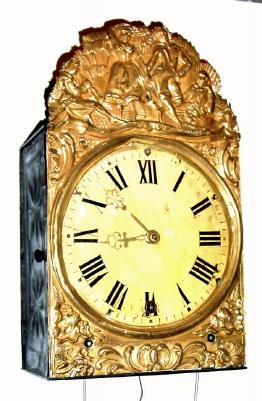C.1860, French, Morbier or Comptoise movement, GRAND SONNERIE, 3-TRAIN on 4 bells (3-note quarter and large deep toned bell for the hour. — Antique Clocks Price Guide