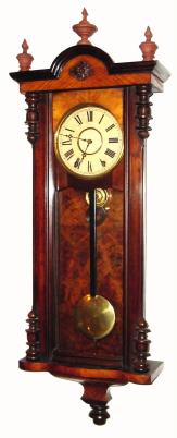 C.1890, New Haven Clock Co., 8-day time/strike "Vienna regulator". — Antique Clocks Price Guide