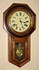 C.1910, Japan, TAKANO CLOCK CO, Nagoya, Mini Oak School Clock, with restorations.