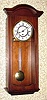 C.2000, German, Hermle Walnut veneer wall clock, Westminster chime.