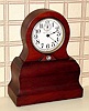 C.1920, F. W. Jansen Clock Co, Chicago, IL, NITELITE, electric alarm, mahogany case.